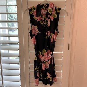 Equipment Pink and Navy Floral Silk Romper